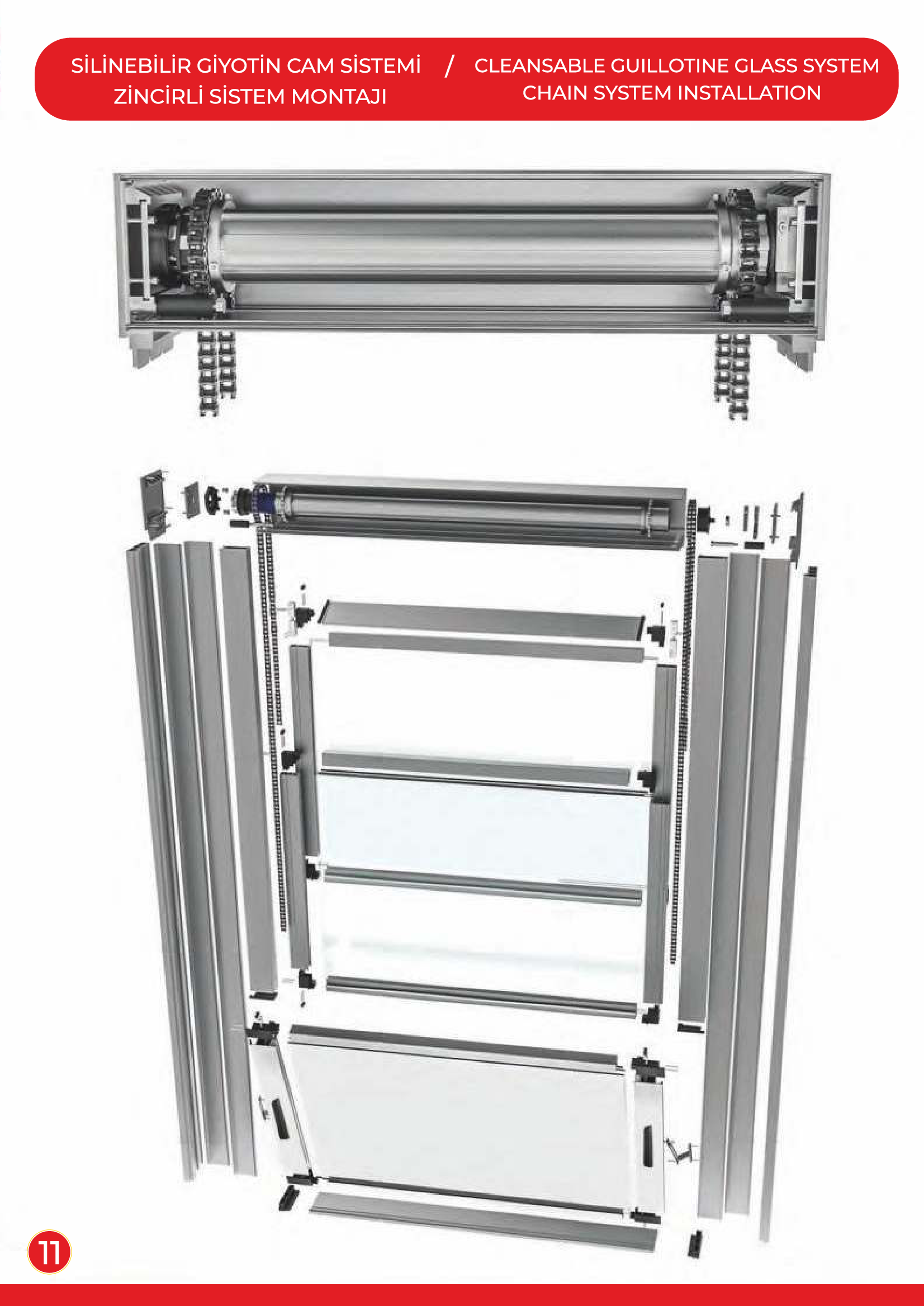 Silinebilir giyotin cam aksesuar 11